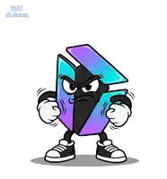 a cartoon character with the word damn written above it