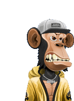 a cartoon of a monkey wearing a hat that says jungle monkey