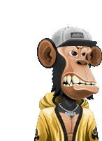 a cartoon of a monkey wearing a hat that says jungle monkey