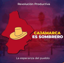 cajamarca es sombrero is written on a purple background