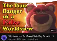 a teddy bear with the words " the true danger of a false worldview " written on it