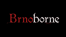 a black background with the words brnoborne in white letters