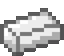 a black and white pixel art drawing of a piece of white powder .