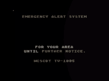 an emergency alert system warning that no one cares for your area