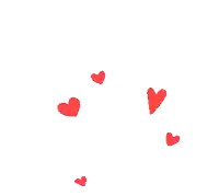 a bunch of red hearts are flying in the air on a white background