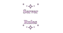 the words server and rules are on a white background