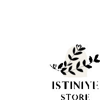 a black and white logo for a store with leaves and a heart in the middle .