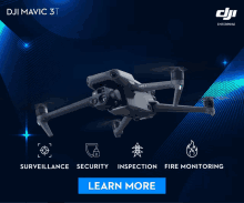 an advertisement for a dji mavic 3t drone that says drone multifungsi