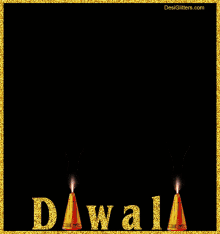 a picture of fireworks with the word diwali on it