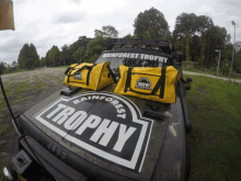 a jeep with the word trophy on it