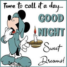 a cartoon of mickey mouse holding a candle and saying good night sweet dreams