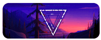 an illustration of a triangle with a sunset in the background