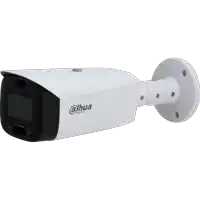 a white and black camera that says dahua on the front