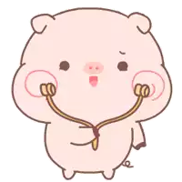 a cartoon pig is using a stethoscope to listen to its heartbeat .