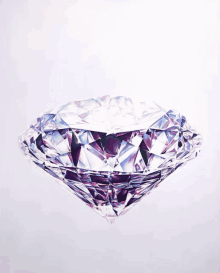 a drawing of a diamond with a purple center