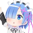 rem from re zero starting life in another world is a cute anime girl with blue hair and a pink flower in her hair .