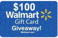 a $ 100 walmart gift card giveaway is being advertised on walmart.com .