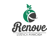 a logo for renove estetica avancada with a green and black circle