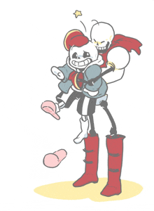 a cartoon of a skeleton carrying another skeleton on his shoulders