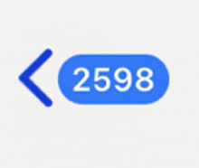 a blue button that says ' 2558 ' on it