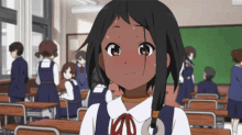 a girl in a classroom with tokyo mx written on the bottom right