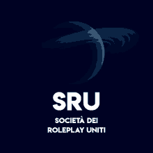 a logo for a company called sru with a blue planet in the background