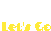 let 's go is written in blue on a white background