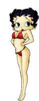 a drawing of betty boop in a bikini