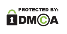 a logo that says protected by dmca with a padlock on it