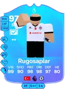 a soccer card with the name rugosaplar on the bottom