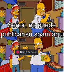 señor no puede publicar su spam aqui novia de sele is displayed on the screen