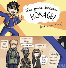 a comic that says i 'm gonna become hokage !