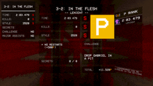 a screenshot of a video game called 3-2 in the flesh