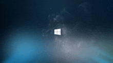 a windows logo is displayed on a blue background