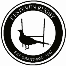 a logo for kesteven rugby shows a pheasant in a circle