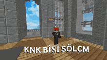 a screenshot of a minecraft game with knk bisi solcm written on it