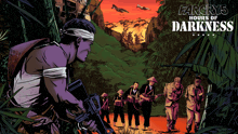 a poster for far cry 5 hours of darkness shows a man with a gun