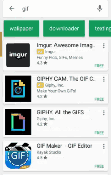 a screenshot of an app called imgur