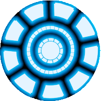 a blue and black circle with a white circle in the center