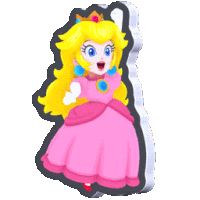 a picture of princess peach with a crown on her head