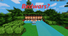 a screenshot of a video game with the words bedwars on it