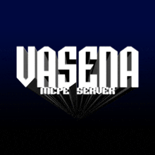 a logo for vasena micro server with a blue background