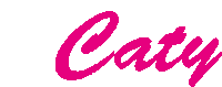 a white background with the word caty in pink