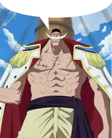 a shirtless man with a white mustache is standing in front of a ship