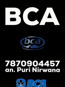 a black background with the word bca in white letters