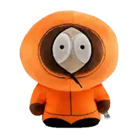 a stuffed kenny from south park with a tag that says south park