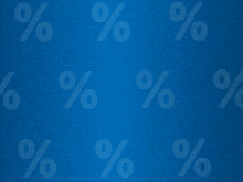 a blue background with a pattern of percents on it