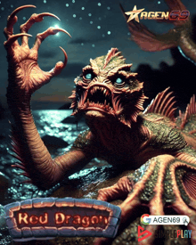 a poster for red dragon shows a monster with sharp claws