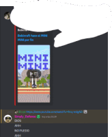 a screenshot of a video game with the words mini mini on it