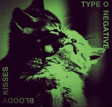 type o negative kisses bloody album cover with two kittens